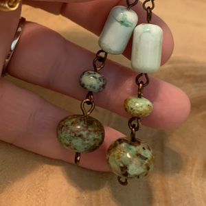Green opal and Pistachio Earrings